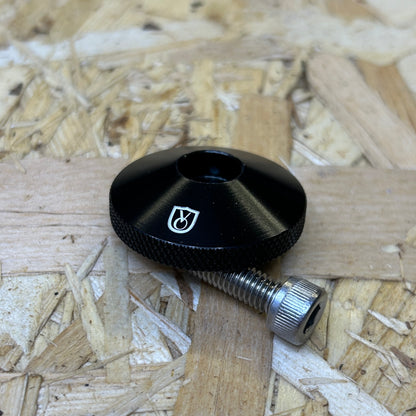 Velo Orange Knurled Stem Cap, musta