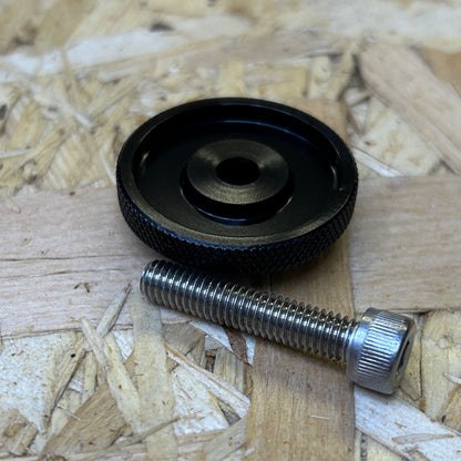 Velo Orange Knurled Stem Cap, musta
